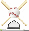 Baseball Cross Bats Clipart Image