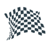 Chequered Flag Abstract Icon Clip Art