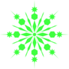 Light Green Snowflake Clip Art