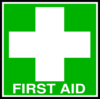White First Aid Cross With Text Clip Art