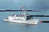 Uss De Wert (ffg 45) Passes The Newly Installed Anti-boat Barrier System Image