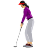 Free Women Golfer Clipart Image