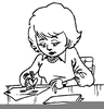 Woman Writing A Letter Clipart Image