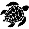 Turtle Black And White Clipart Image