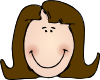Smiling Lady Face Clip Art