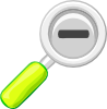 Zoom Out Lens Icon Clip Art