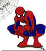 Spider Man Black And White Clipart Image