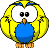 Yellow And Blue Hoot  Clip Art