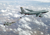 An F/a 18 Hornet Assigned To The Marauders Of Strike Fighter Squadron Eight Two (vfa 82) Refuels With A U.s. Air Force Kc-10a Fuel Tanker Assigned To The 380th Aerial Refueling Wing Image