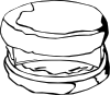 Fast Food Breakfast Egg And Cheese Biscuit Clip Art