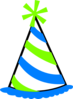 Green And Blue Party Hat Clip Art