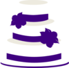 White And Purple Wedding Cake Clip Art