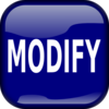 Blue Modify Square Button Clip Art