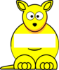Yellow Sightword Kangaroo Clip Art
