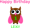 Owl Birthday Lexi  Clip Art