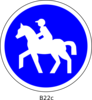 Horse Crossing Sign Clip Art