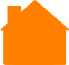 Simple Orange House Clip Art