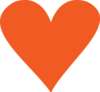 Orange Heart 2 Clip Art