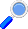 Blue Magnifying Glass Clip Art