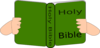 Green Bible Clip Art