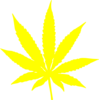 Cannabis Leaf Stars And Stripes Yellow Clip Art