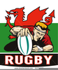 Welsh Rugby Ball Clipart Image