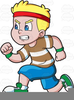 Boy Running Away Clipart Image