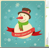 Vintage Snowman Santa Clipart Image