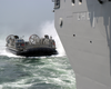 Landing Craft Air Cushion (lcac) Eight Three Assigned To Assault Craft Unit Four (acu-4) Makes Its Approach. Image