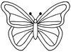 Free Coloring Butterfly Clipart Image
