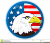 Bald Eagle Flag Clipart Image