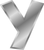 Effect Letters Alphabet Y Silver Clip Art