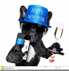 Happy New Year Dog Clipart Image