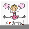 Stick Figure Cheerleader Clipart Image