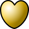 Heart Gold Theme Clip Art