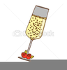 Champagne Glass With Bubbles Clipart Image