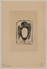 Bird Crest Or Bookplate With Opening For Text Or Portrait Image