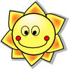 Smiling Cartoon Sun Clip Art