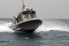 Personnel Assigned To Naval Station Guantanamo Bay Security Harbor Defense On Patrol. Image