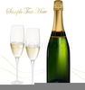 Champagne Bottle And Glasses Clipart Image