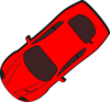 Red Car - Top View - 220 Clip Art