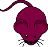 Maroon Mouse Graphic Clip Art