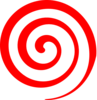 Red Spiral Lollipop Clip Art