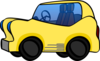 Yellow Cartoon Car Clip Art