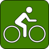Bike Trail Symbol Green Clip Art