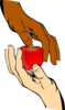 Hand Share Apple Clip Art