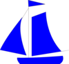 Blue Sail Boat Clip Art
