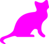 Purple Cat Silhouette Clip Art