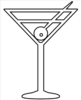 Martini Glass Outline Clip Art