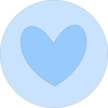 Heart In Circle Blue Clip Art